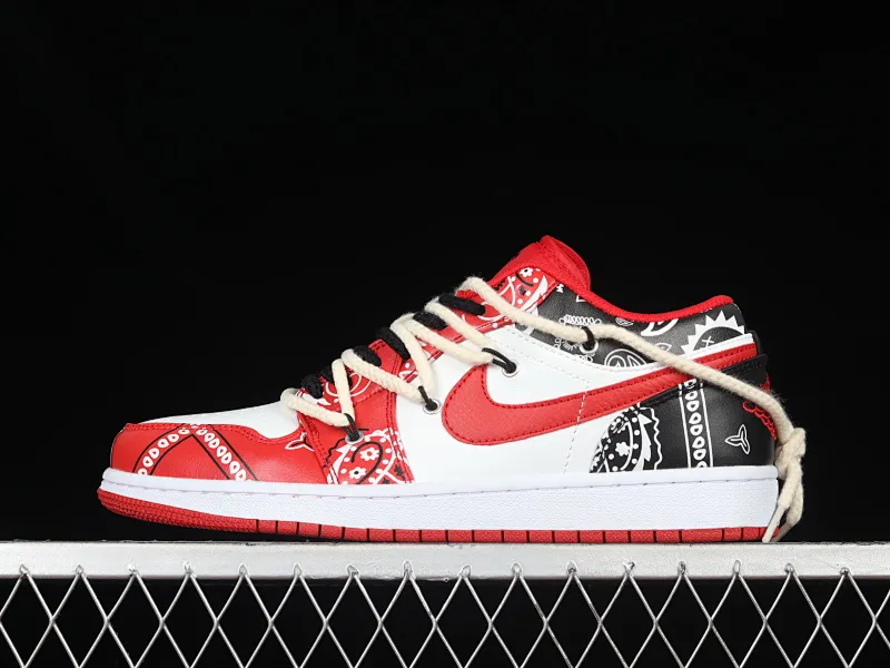 All categories Air Jordan Jordan series basketball shoes Air Jordan 1 Low Air Jordan 1 Low AJ1 Joe 1 customized version Vibe flavor deconstruction sports culture basketball shoes DC0774-840